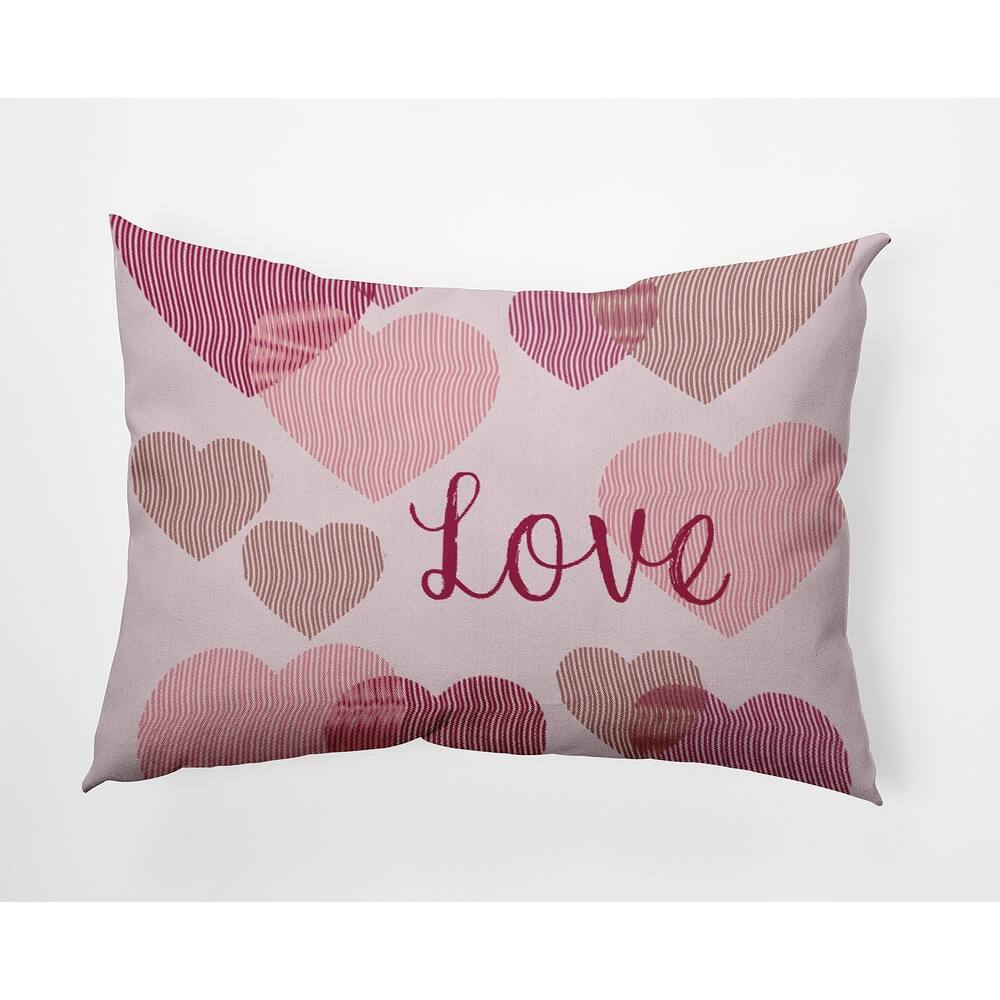 Colliding Hearts Valentines Day Accent Pillow