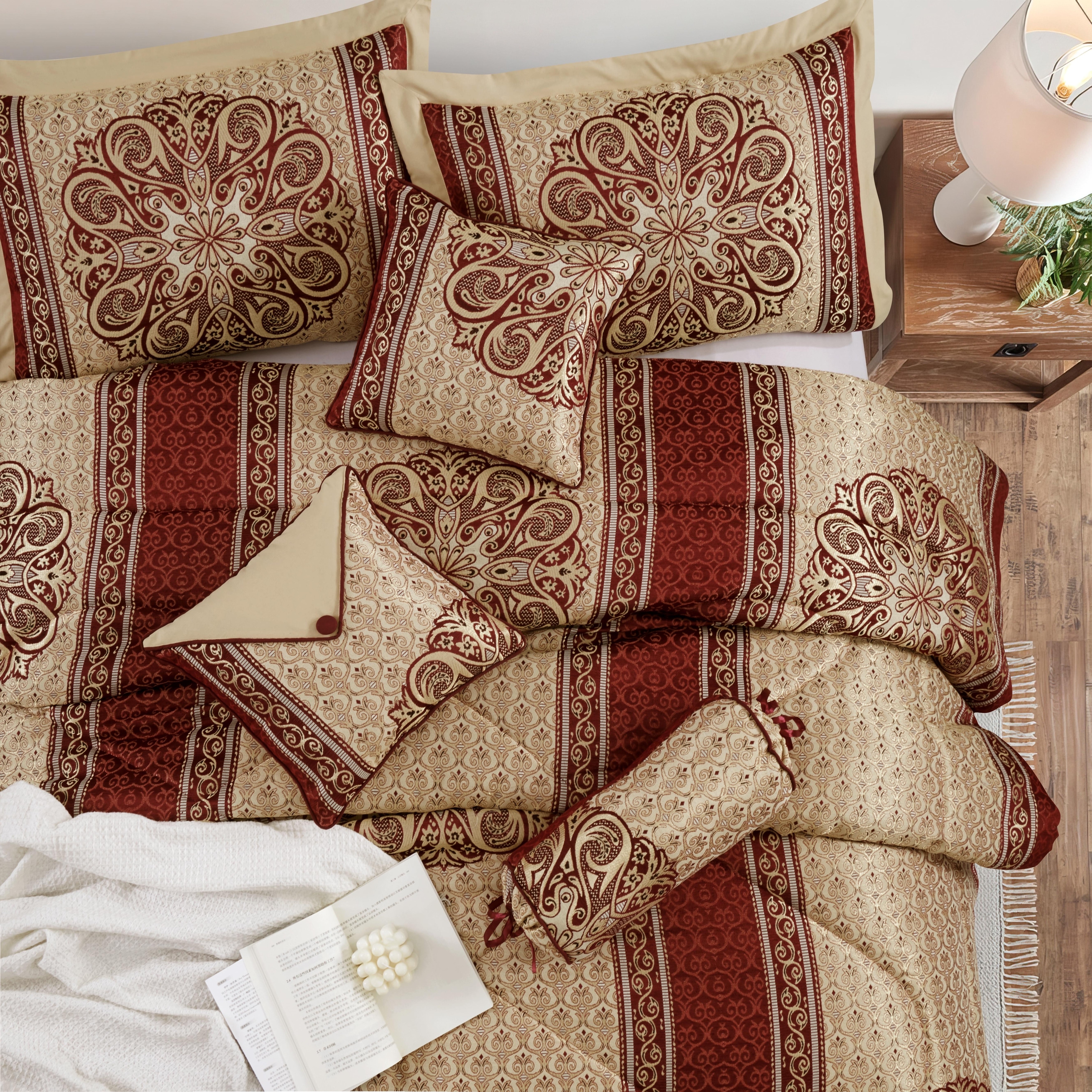 Nanshing Prince 9 Piece Elegant Medallion Comforter Set - On Sale