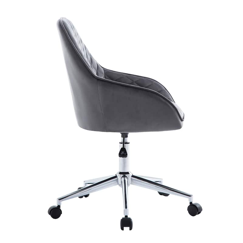 Porthos Home Vinita Height Adjustable Swivel Office Chair, Velvet Upholstery