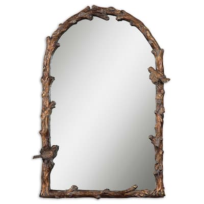 Uttermost Paza 37" X 27" Rustic Lodge Woodland Branch Arch Wall Mirror