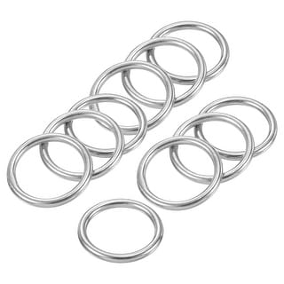 LOYORTY 50PCS 2 Inch Metal Rings For Crafts, Solid Round Welded O Ring, 304 Stainless Steel Seamless Metal O Ring For Macrame, Crafts, Camping Belt, Dog Leashes, Hardware, Luggage Belt, Handbag - View #4