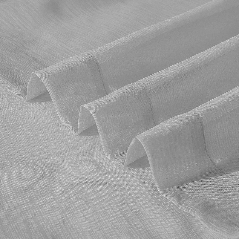 Dainty Home Malibu Extra Wide Curtains Solid Sheer Window Curtain Panel Pair