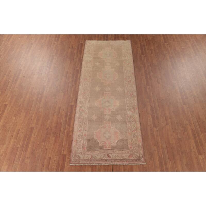Ardebil Persian Runner Rug Wool Carpet - 4'0"x 10'7"