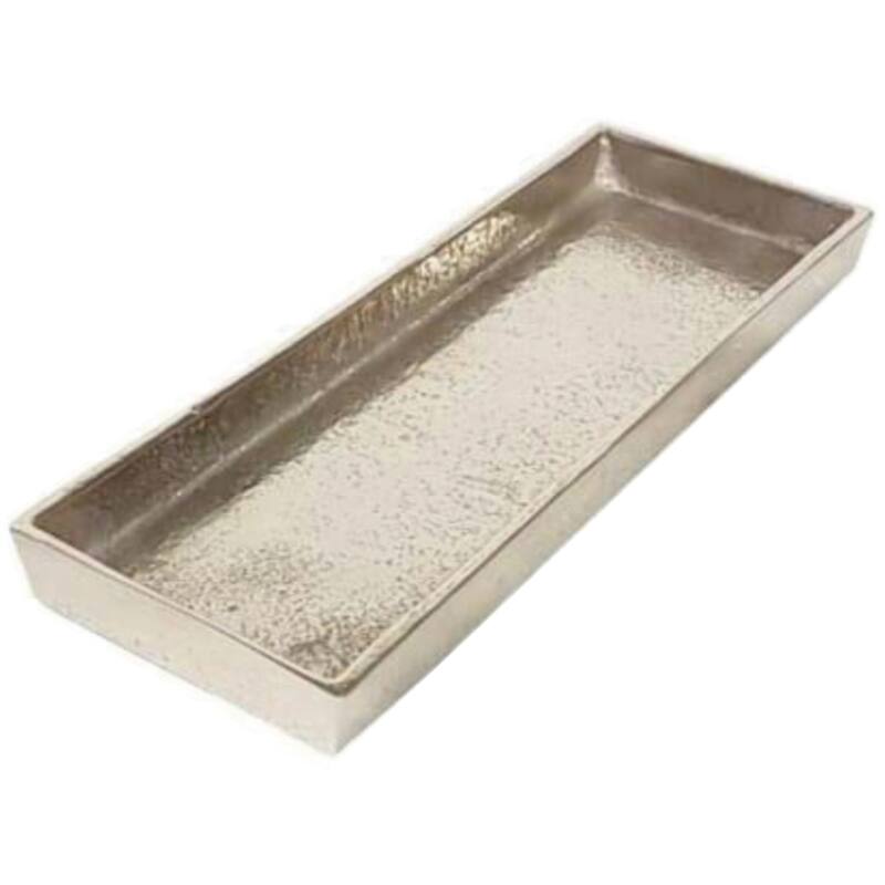 Med. Alum. Rect. Plate 9.85" x 3.5" Raw Nickel - A