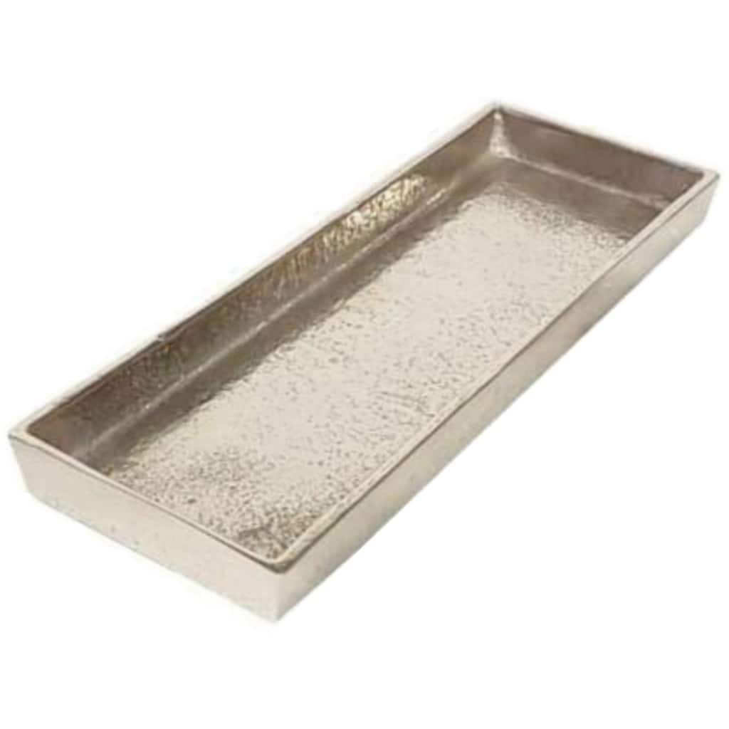 Med. Alum. Rect. Plate 9.85" x 3.5" Raw Nickel - A