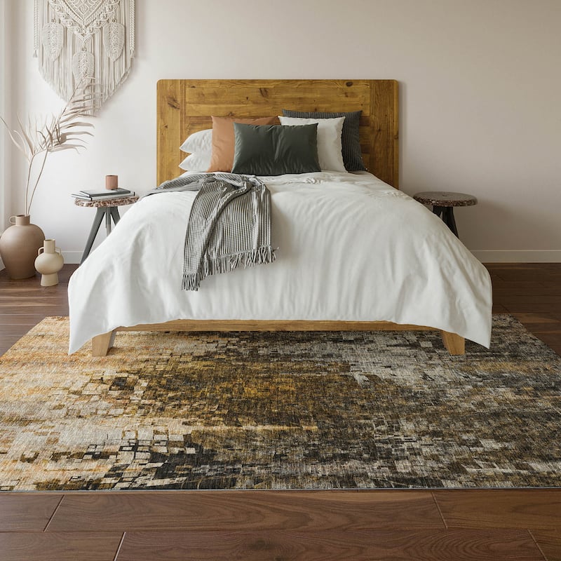 Premium Washable Super Soft Ombre Mosaic Mayfield Rug