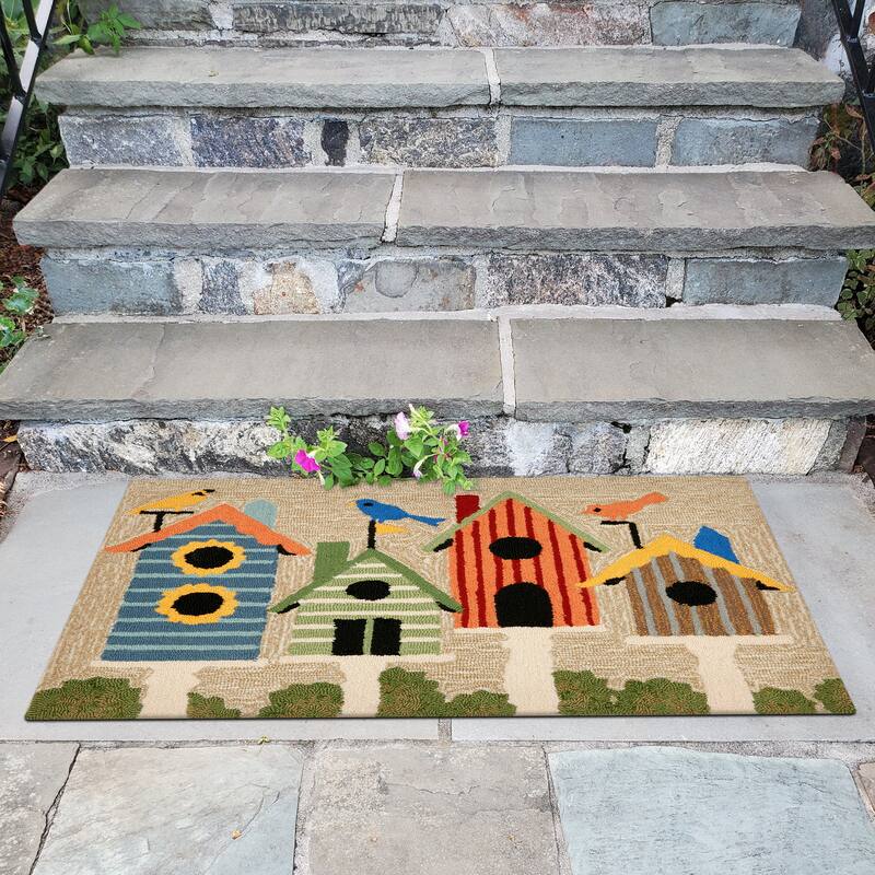 Liora Manne Frontporch Birdhouses Indoor/Outdoor Rug