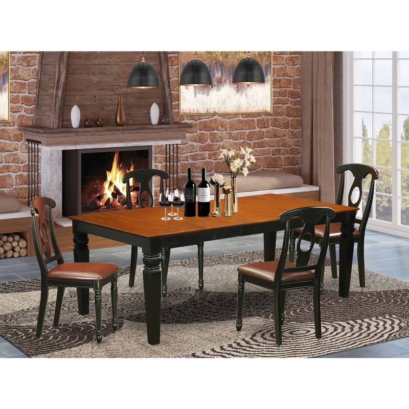 Southwestern Dining Table Set - 9 Piece Kitchen Table & Chair Set - Modern Farmhouse Style