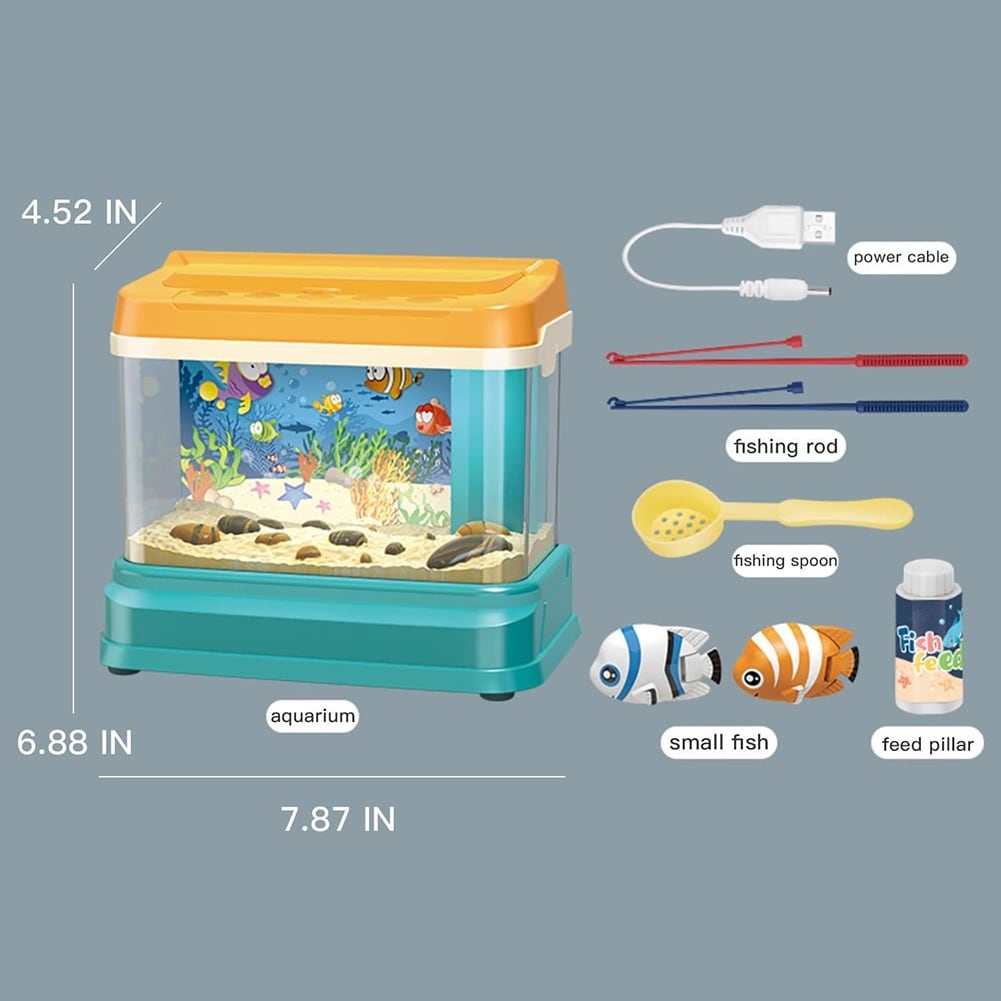Plastic Water Play Toys Kids Mini Fish Tank Toys