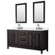 Option Dark Espresso, Black Trim, White Quartz Top