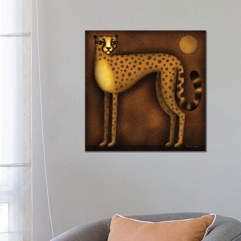 iCanvas "Night Cheetah" by Terry Runyan Canvas Print