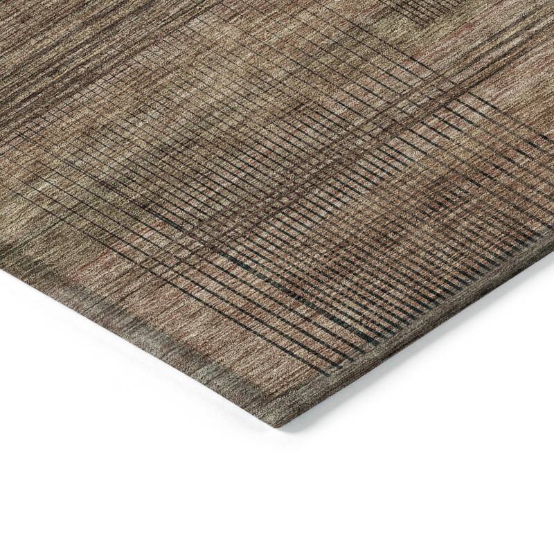 HomeRoots Striped Transitional Rectangle Outdoor Rug