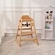 preview thumbnail 16 of 24, Wooden Double Solid Wood Feeding Baby Booster Chair