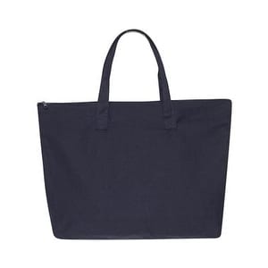 Shop Liberty Bags 10 Ounce Cotton Canvas Tote with Zipper Top Closure - Navy - One Size - Free ...