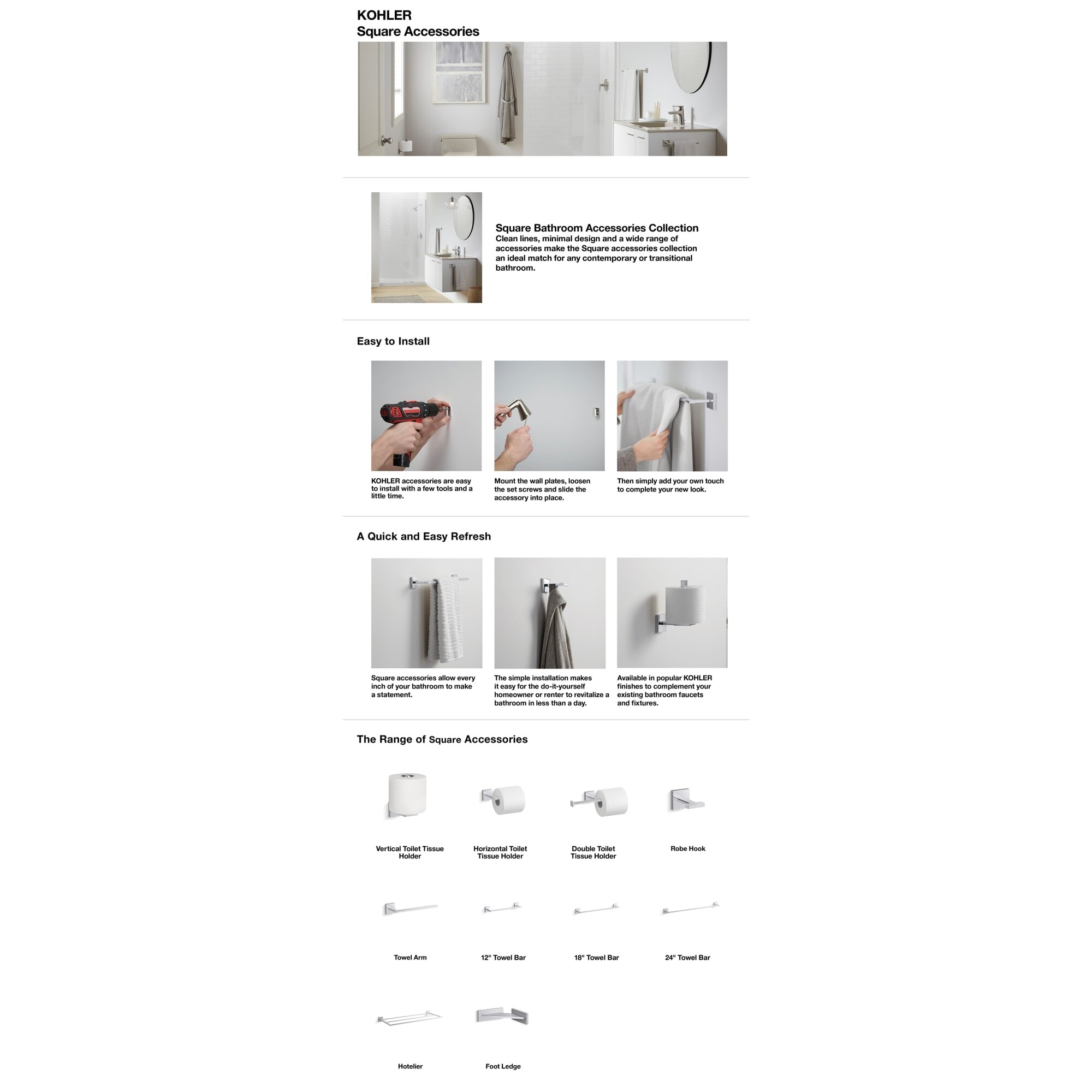 Kohler 97498-BN Avid Towel Arm - Vibrant Brushed Nickel