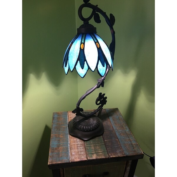 tiffany lotus flower 20.75 table lamp