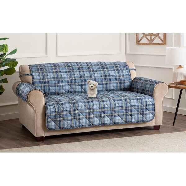 ITS Tartan Plaid Secure Fit XL Sofa Cover - Bed Bath & Beyond