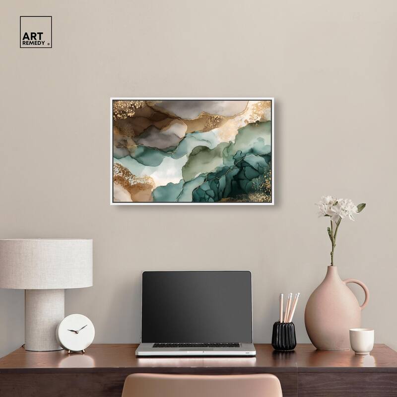 Golden Estuary I Canvas by Art Remedy
