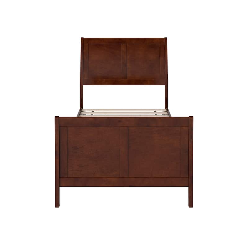 Valencia Solid Wood Low Profile Sleigh Platform Bed with Matching Footboard