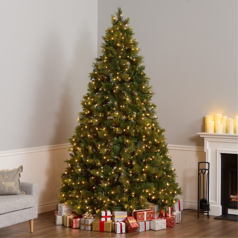 National Tree Company 9 ft. Carolina Pine Christmas Tree with Clear Lights - 9 Foot