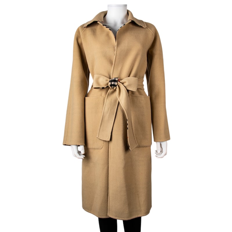 Burberry Long Reversible Check Car Coat - 16