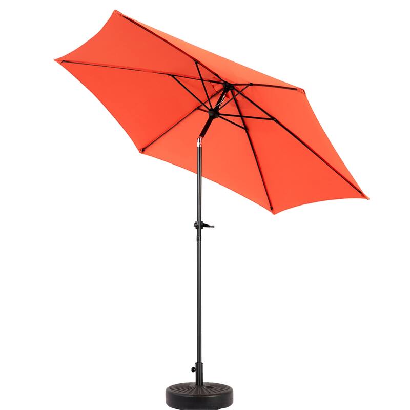 104" Patio Umbrella with Push Button Tilt,6 Ribs and Crank (No Base)