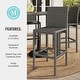 preview thumbnail 6 of 8, Martha Stewart 5-Piece Outdoor Rattan Wicker Patio Set with 4 Bar Stools, Bar Height Table - 19"W x 22.5"D x 46"H
