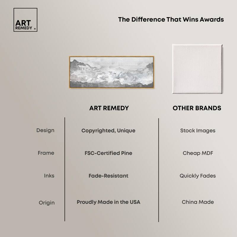 Inspired Neutral Morning Panoramic Canvas by Art Remedy