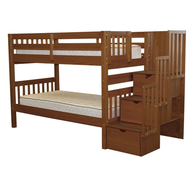 Taylor & Olive Trillium Twin-over-Twin Espresso Bunk Bed. Opens flyout.