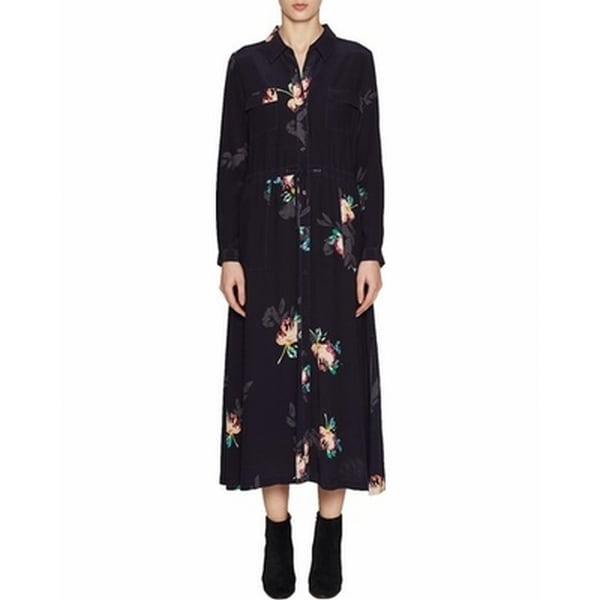 french connection navy shirt dress