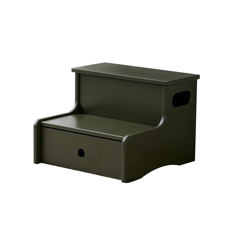 Lylia Collection MDF Wood 2-Step Kids Stool with Storage