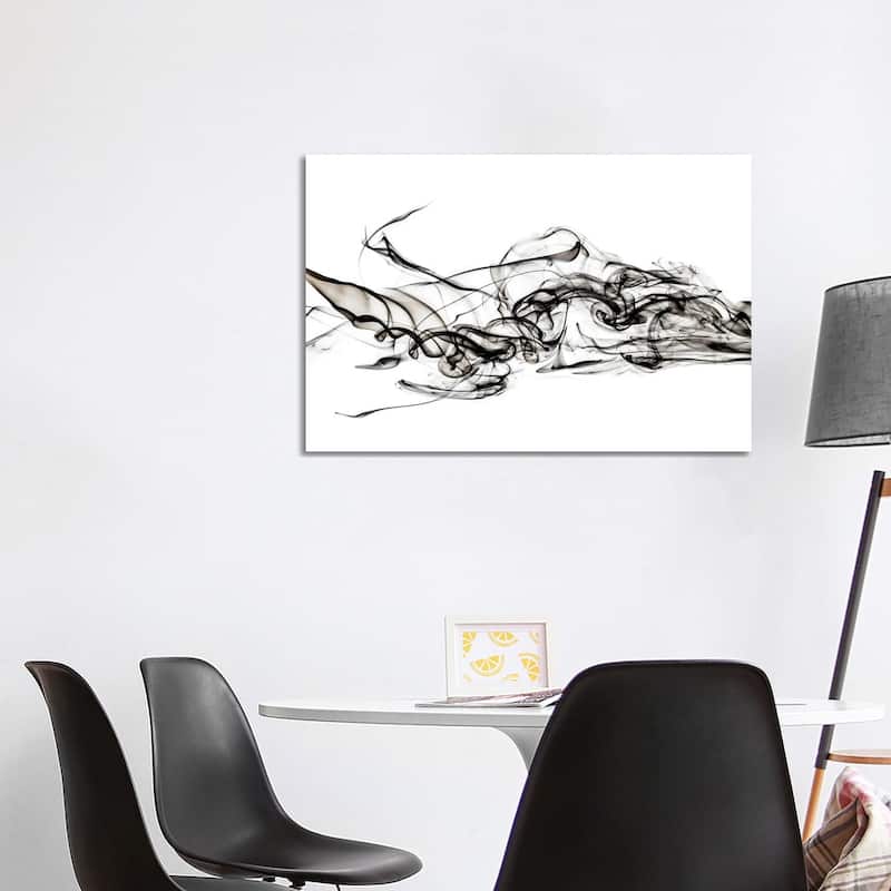 iCanvas "Abstract Black Smoke - Shark" by Philippe Hugonnard Canvas Print - 26x40x1.5