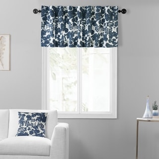 Exclusive Fabrics Fleur Printed Cotton Window Valance - 50 X 19