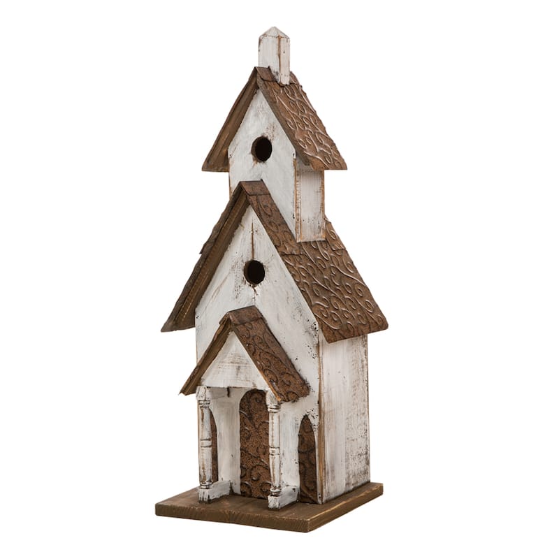 Glitzhome 24"H Extra-Large Farmhouse Rustic Wood Birdhouse