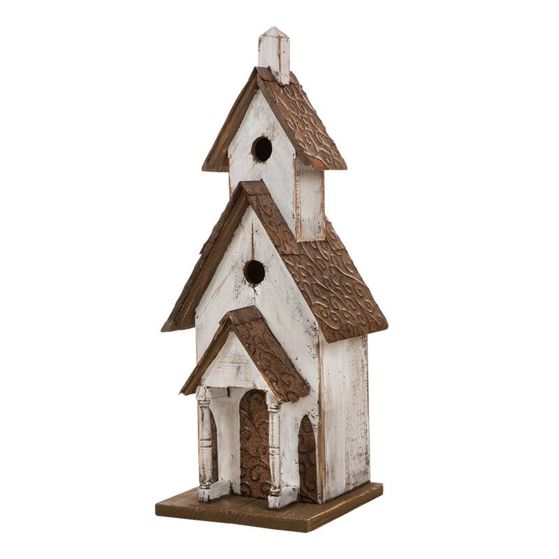 Glitzhome 24"H Extra-Large Farmhouse Rustic Wood Birdhouse
