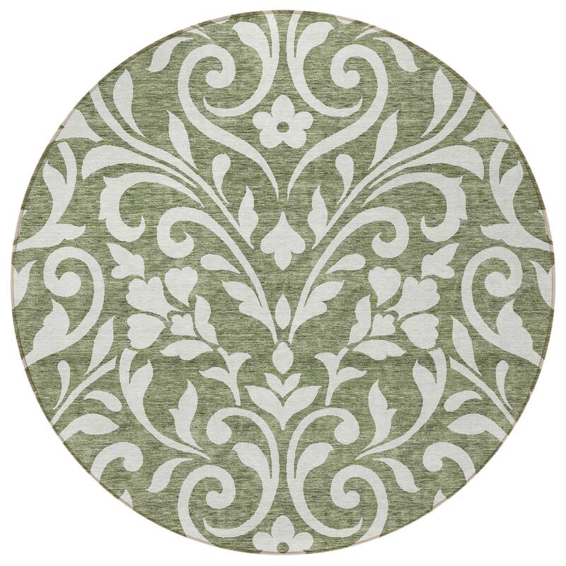 HomeRoots Floral Transitional Rectangle Outdoor Rug