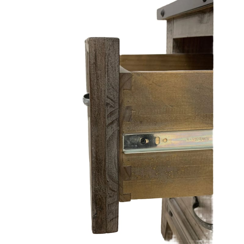 Set of 2 Larson Solid Pine Wood 2 Drawer Nightstand