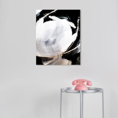 Wynwood Studio Abstract Tempestad Black and Modern & Contemporary Wall Art Canvas Print