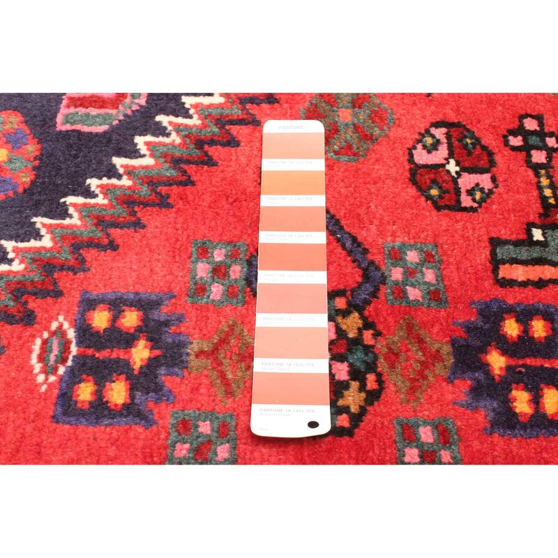 ECARPETGALLERY Hand-knotted Andelz Red Wool Rug - 4'7 x 7'3