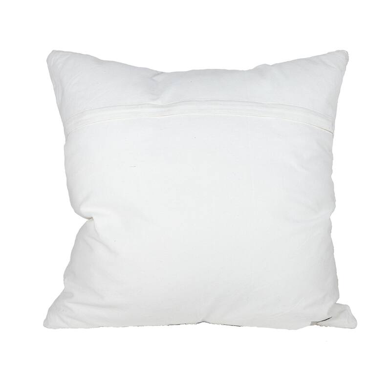 Foreside Home & Garden Cotton Black Striped Filled Pillow