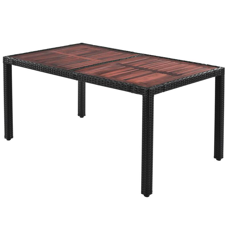 7Piece Outdoor Patio Dining Set, Garden PE Rattan Wicker Dining Table