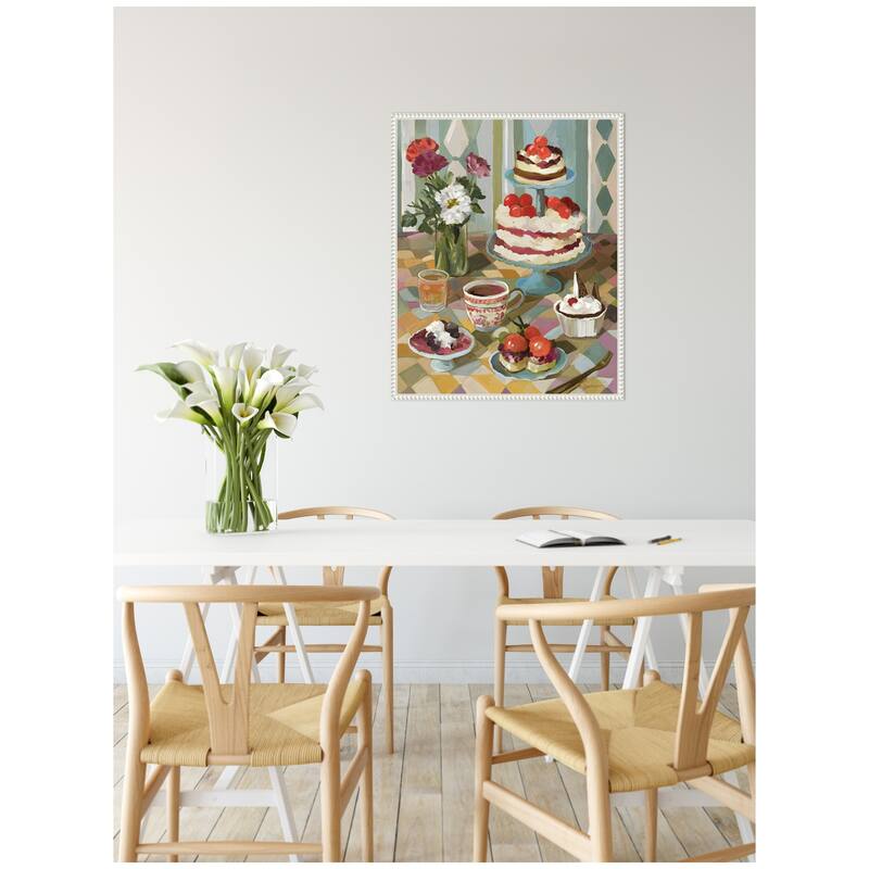 Kate and Laurel Sweet Tooth by Mary Sparrow Framed Canvas Wall Art Print