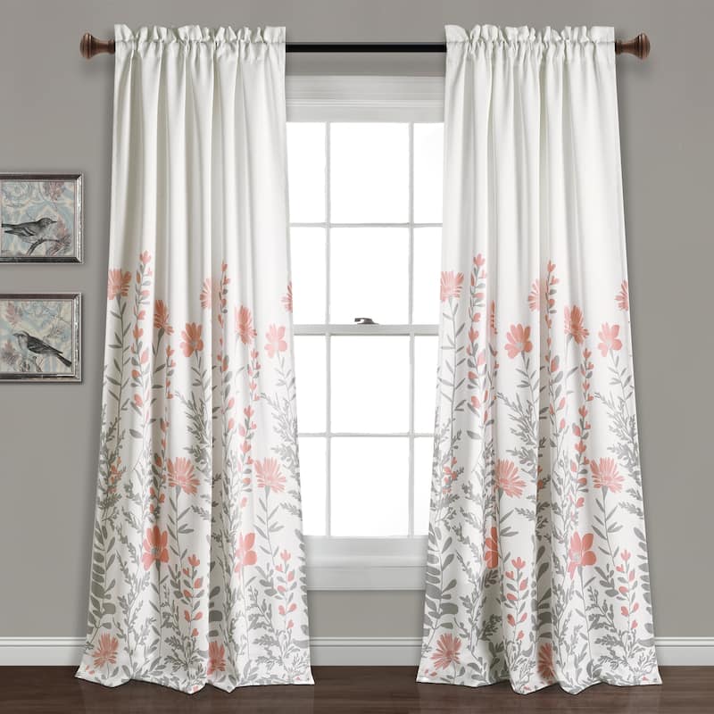 Lush Decor Aprile Room Darkening Window Curtain Panel Pair