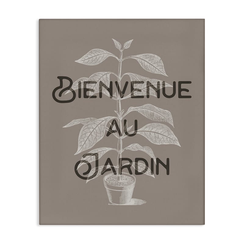 Stupell French Garden Plant Phrase Canvas Wall Art Design By Lil' Rue - 36 x 48