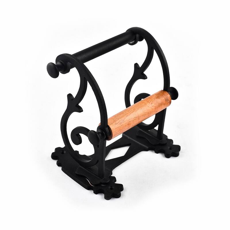 Black Aluminum Toilet Paper Holder Stand Wall Mount 6.5" Toilet Paper Roll Holder with Mounting Hardware Renovators Supply
