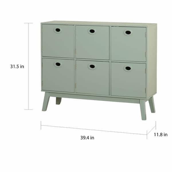 Simple Living Jamie Mid-century Modern 6-door Storage Cabinet