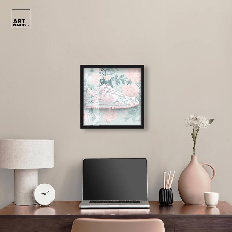 Dainty Floral Sneaker Shadowbox by Art Remedy