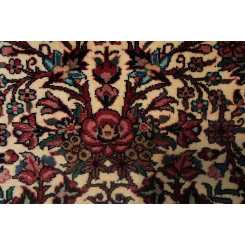 Hand Knotted Oriental 100% Wool Carpet Traditional All-Over Beige & Ivories Bidjar Area Rug - 13' 5'' X 9' 10''
