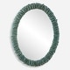preview thumbnail 1 of 3, Uttermost 08183 Bonaire 26-1/2"W x 34-1/2"H Oval Flat Accent Mirror - Blue Blue