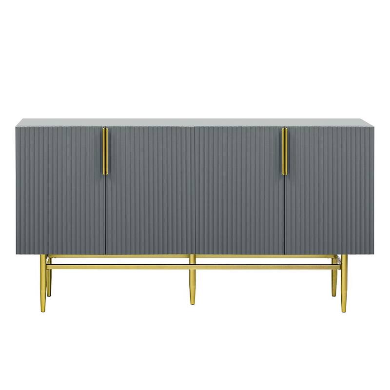 60" Modern Elegant 4-Door Cabinet Buffet/Sideboard